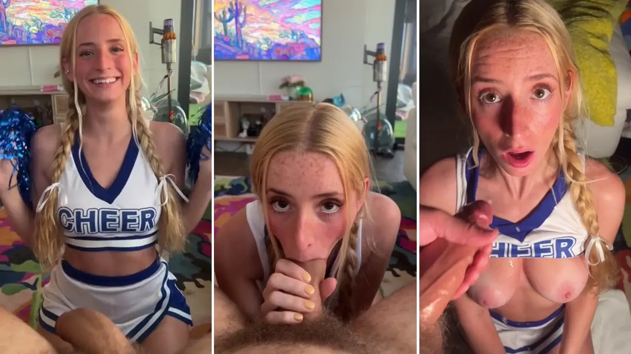 Cheerleader Madison Moores Rides BF's Cock - ePornLeak