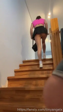 Tiny Angel Gets Anal Sex On The Stairs