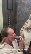Ashley Aoky Blows A BBC In The Elevator