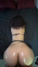 Brunette Loves To Bounce Her Buttocks On My Cock