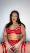 JessTheGoat Masturbates On Her Red Lingerie