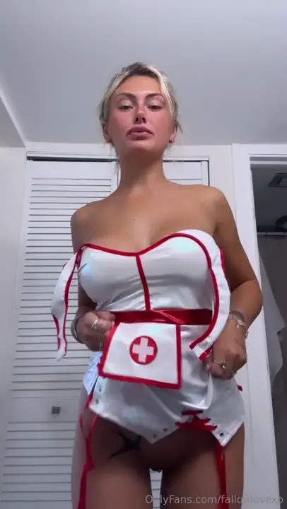 Horny Nurse Fallonlovexo Plays With Her Tits - ePornLeak