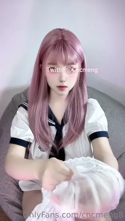 CncMeng Teases With Her Feet And Pussy In A School Uniform - ePornLeak