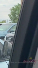 Miss B Nasty Plugs Both Her Holes In The Back Of A Car