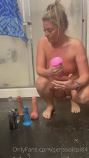 SensualCpl84 Tests Her Toys In The Shower