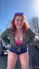 Cowgirl Isla Moon Squirts All Over A Jeep Outdoors