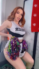 Cheerleader Amouranth Trades Her Pom Poms For A Thick Cock