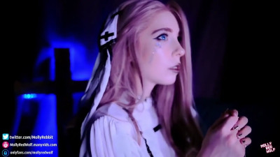 A Priest Catches MollyRedWolf Masturbating And Fucks Her
