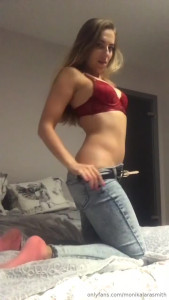 Monika Lara Smith [ monikalarasmith ] - Who doesn t like a leather skirt and a mesh top   if you look close