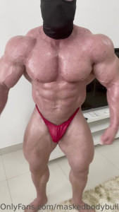 Maskedbodybuilder VIP [ maskedbodybuildervip ] - Like how my ass jiggles when I ride  daddy  You can see just how wide