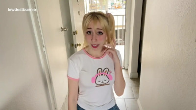 Lewdest Bunnie Gets Creampie With A Dildo POV