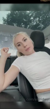 Astrid Wett Pussy Masturbation In A Tesla Close Up