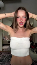 Ashley Matheson Trying Out Her Outfits On A Livestream