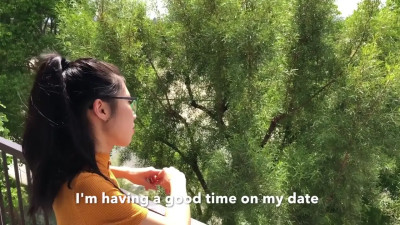 Sukitome Giving Her Date A Blowjob Like A Good Dog