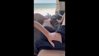 Ella Alexandra Takes A Beachside Cum Shower