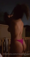 Claudiagfans In A Thong With Side Boob View