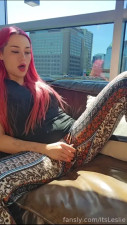 ItsLeslie Dildo Fun By Hotel Window
