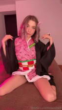 Leya Gornaya As Nezuko With A Vibrator
