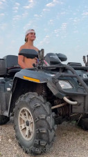 Bare Chest Curlykate06 Rides ATV
