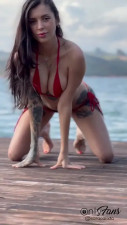 Sara Calixto Fingers Herself On A Raft