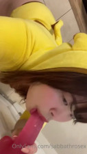 Kadachixox Gives Dildo A Blowjob