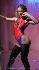 Sexy Taviathevix Poses In Spiderman Photoshoot