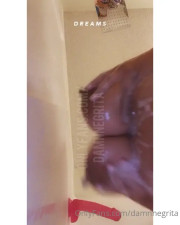 Damnnegrita Strokes A Dildo With Her Tits