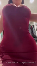 Thicc Jailyne Ojeda In A Sexy Red Dress