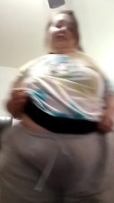 Bbw4Red20 Strips And Measures Herself