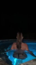 Christina Khalil Stripsteases In The Pool