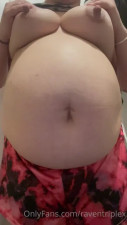 Pregnant Raventriplex Shows Her Big Boobs