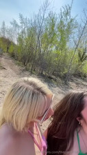 Lylybooty, Maiseymonroe & Lau.fortin Take Two Men Outdoors
