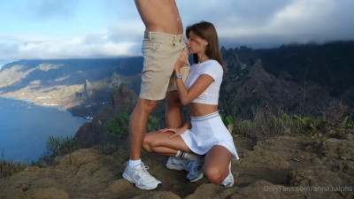 Anna Ralphs Sucks A Dick Outdoors