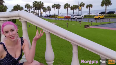 Morgpie Blows A Cock By A Hotel Balcony