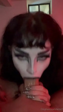 Lems7 Sucks Cock With Goth Makeup On