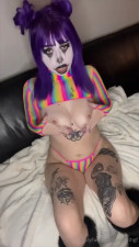 Petgothgf Masturbates In Rainbow A Outfit