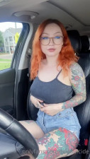 Baesuicide Masturbates In A Car And Cums