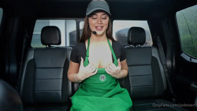 SB Employee Jade Teen Masturbates In The Car