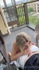 Kandjbaby Blows A Cock On The Balcony