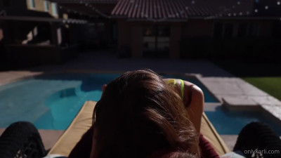 Karli Mergenthaler Poolside Cock Riding