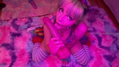 DitzyMaruu Deep Throat A Big Dildo