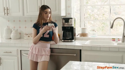 Stepdad Caught Julia James Masturbating