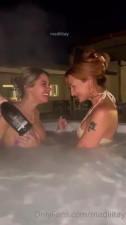 Madiiitay And Friend Share A Cock In The Hot Tub