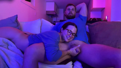 Jessie Blows Jackson's Cock While Watching TV