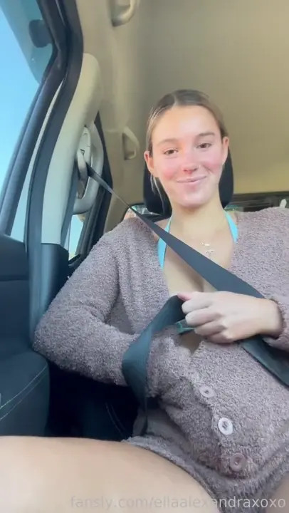 Ella Alexandra Tries Her Vibrator In The Car - ePornLeak